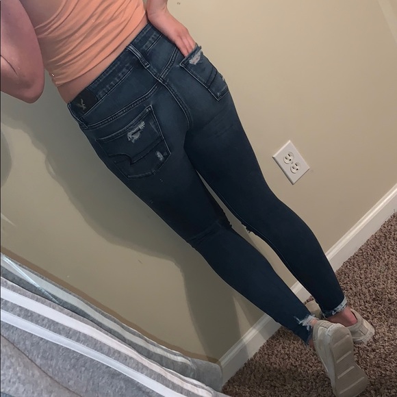 American eagle dark blue ripped jeans - Picture 7 of 8